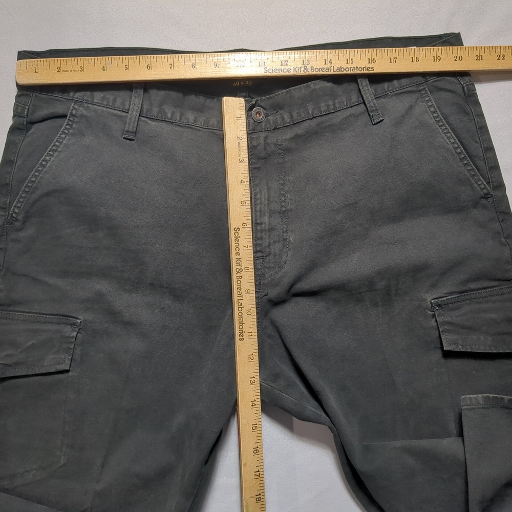 Lucky Brand Athletic Cargo‎ Pants Mens 40x32 Charcoal Black Wash Stretch - Picture 10 of 13